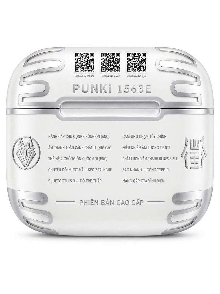 Tai Nghe Bluetooth Punki Gen 4 1563E Hổ Vằn - Chống Ồn ANC - Hàng Chính Hãng