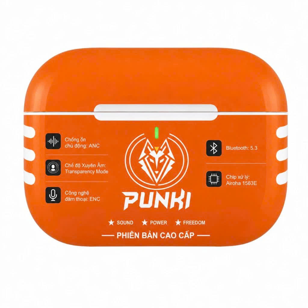 Tai Nghe Không Dây Punki Pro 2 Hổ Vằn 1563E ANC Chống Ồn Chủ Động