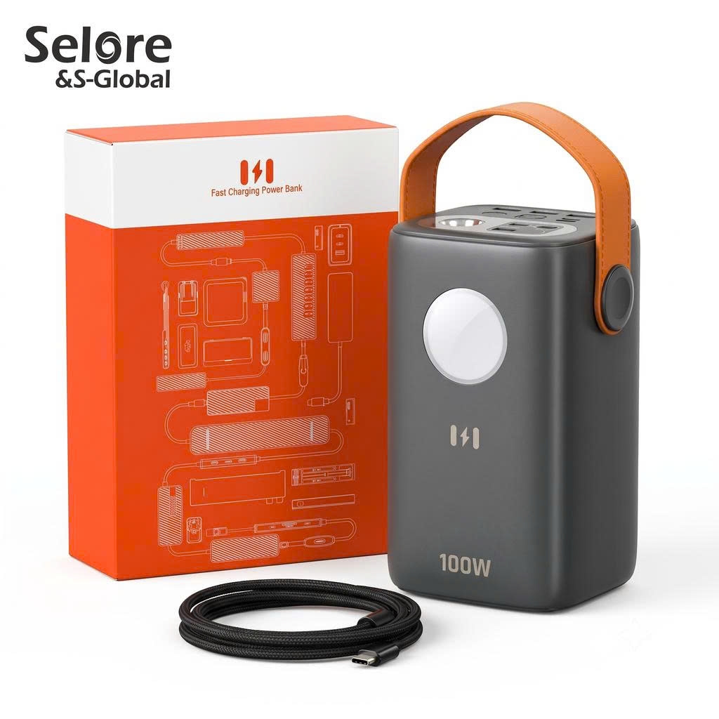 Pin Dự Phòng Selore & S-Global SEPB1201 60000mAh PD 100W Sạc Nhanh 5 Cổng