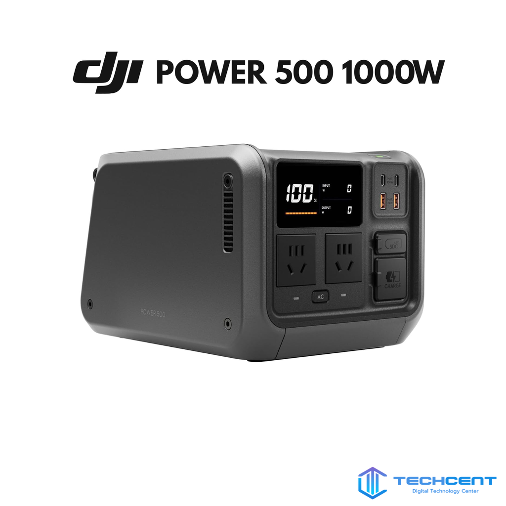 Trạm điện di động 220V DJI Power 500, Công suất 1000W, Pin LFP (LiFePO4) 512Wh, Sạc nhanh 70 phút