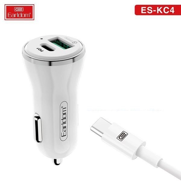 Tẩu Sạc Earldom KC4 (Hỗ Trợ Sạc Nhanh QC 3.0)