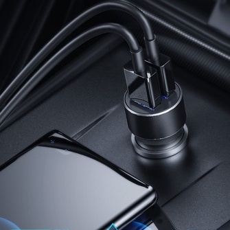 Tẩu sạc ô tô C36 WK Design 2 cổng USB sạc nhanh 3.1A