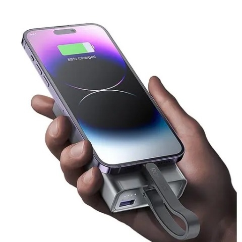 Pin dự phòng ROMOSS PEA20A 20000mAh PD 20W tích hợp sẵn cáp hai đầu