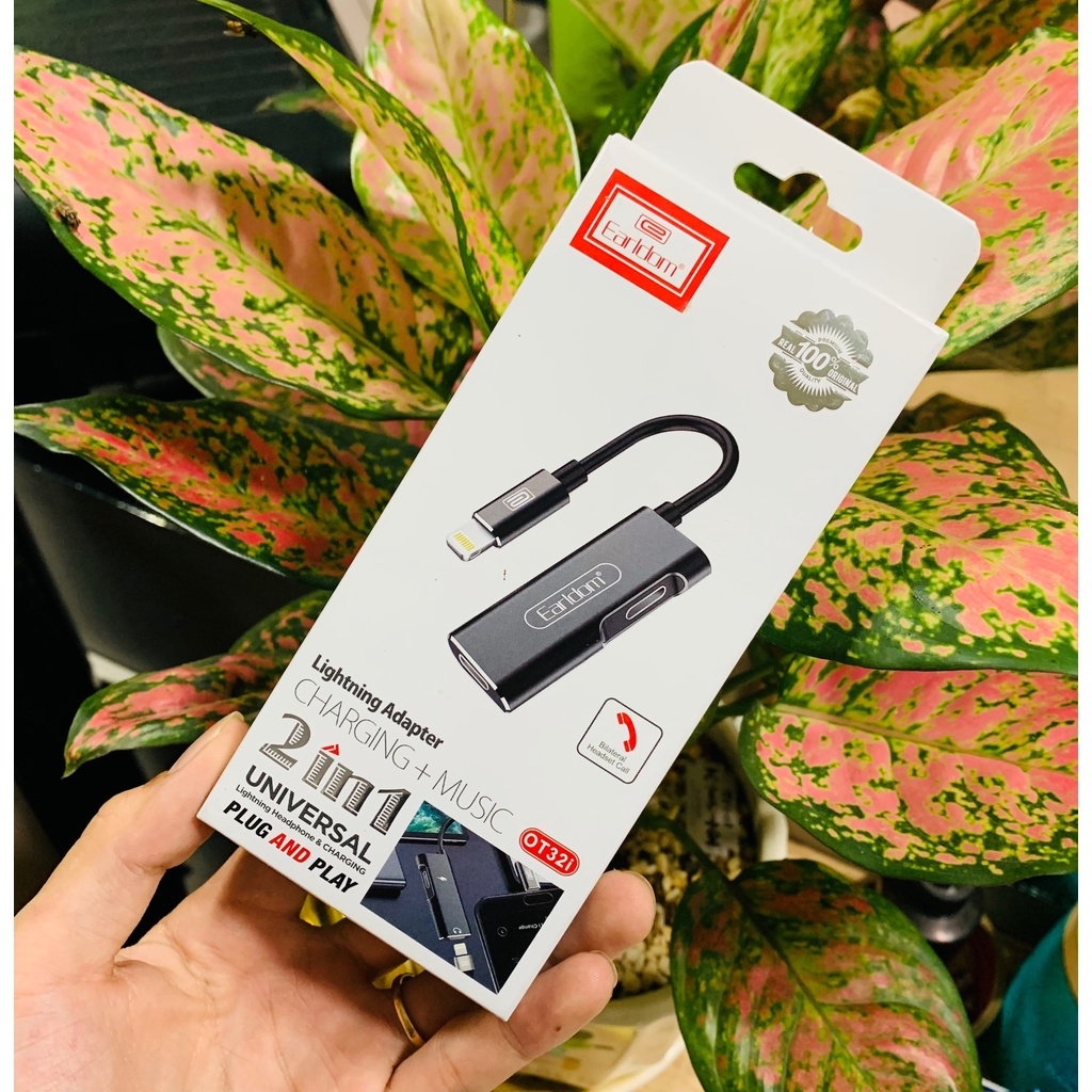 Jack Chuyển 2in1 Earldom OT-32 từ 1 Cổng Lightning ra 2 Cổng Lightning
