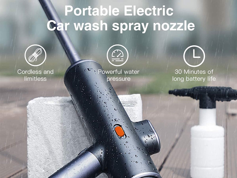 Máy phun tăng áp Baseus Dual Power Portable Electric Car Wash Spray Nozzle
