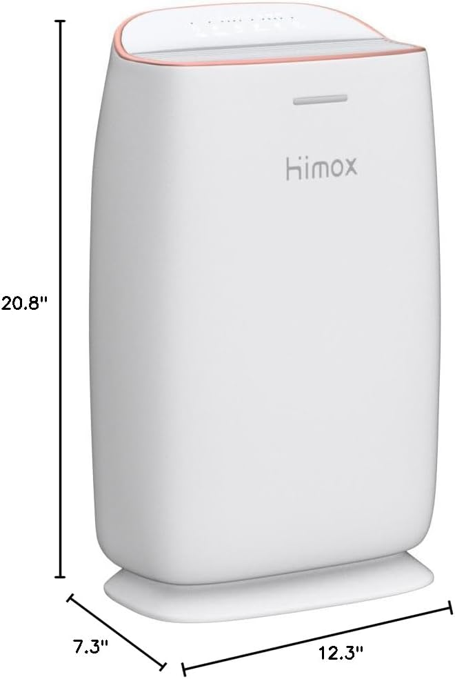 Máy lọc không khí HIMOX H04 – lõi HEPA & Carbon khử mùi, lọc bụi mịn