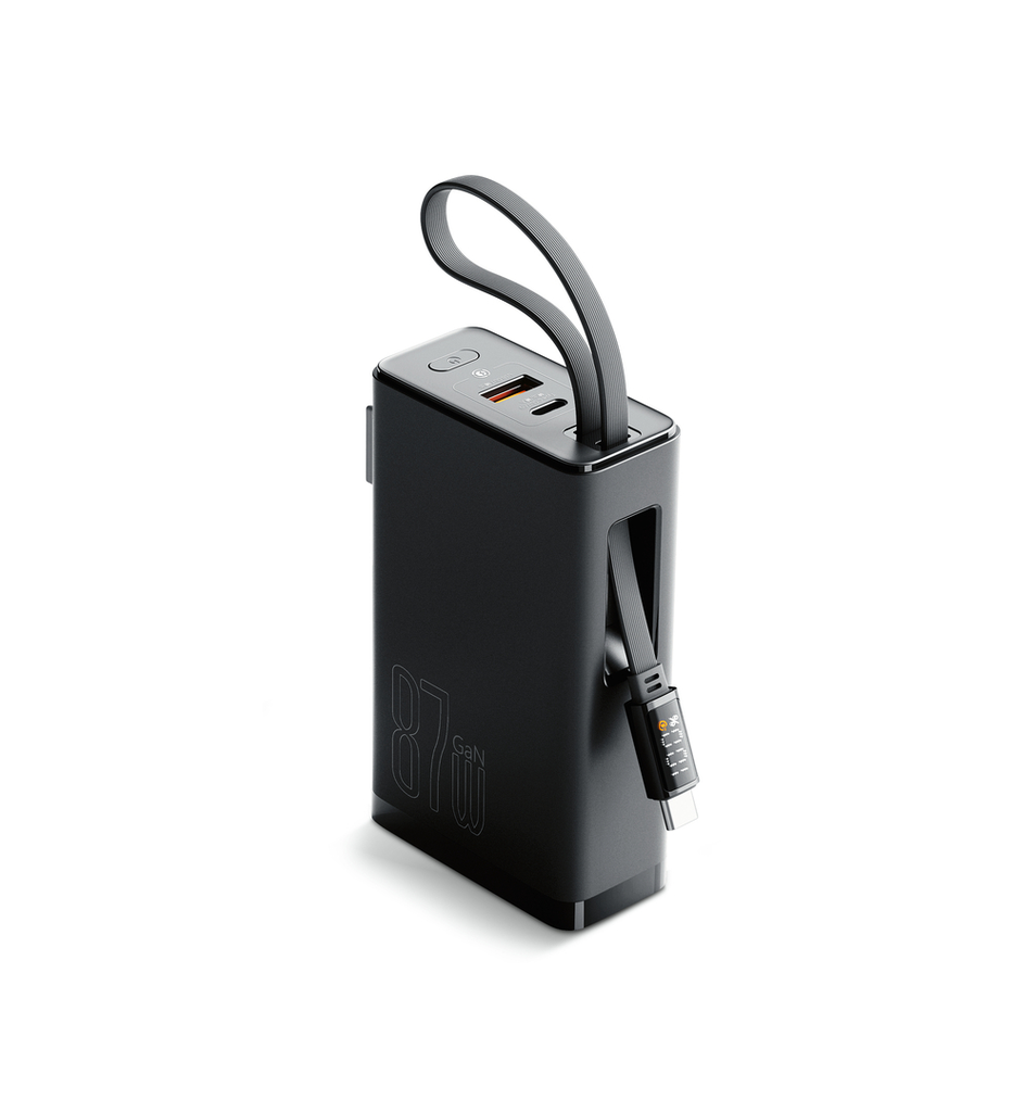 Cốc Sạc Siêu Nhanh Kiêm Pin Dự Phòng Baseus Power Station 4 Hybrid GaN Power Bank Adaptor 10000mAh 87W