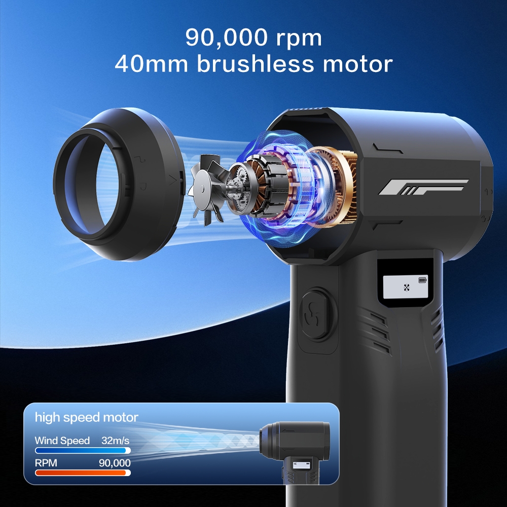 Quạt Phản Lực Super Turbo Fan G1 400W – Pin 10.000mAh, 10 Cấp Gió