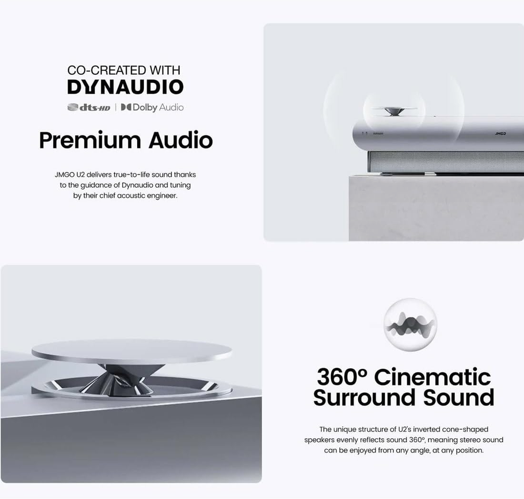Máy Chiếu Jmgo U2 Quốc Tế 4K UST Tivi Laser Tích Hợp Sẵn Hệ Điều Hành