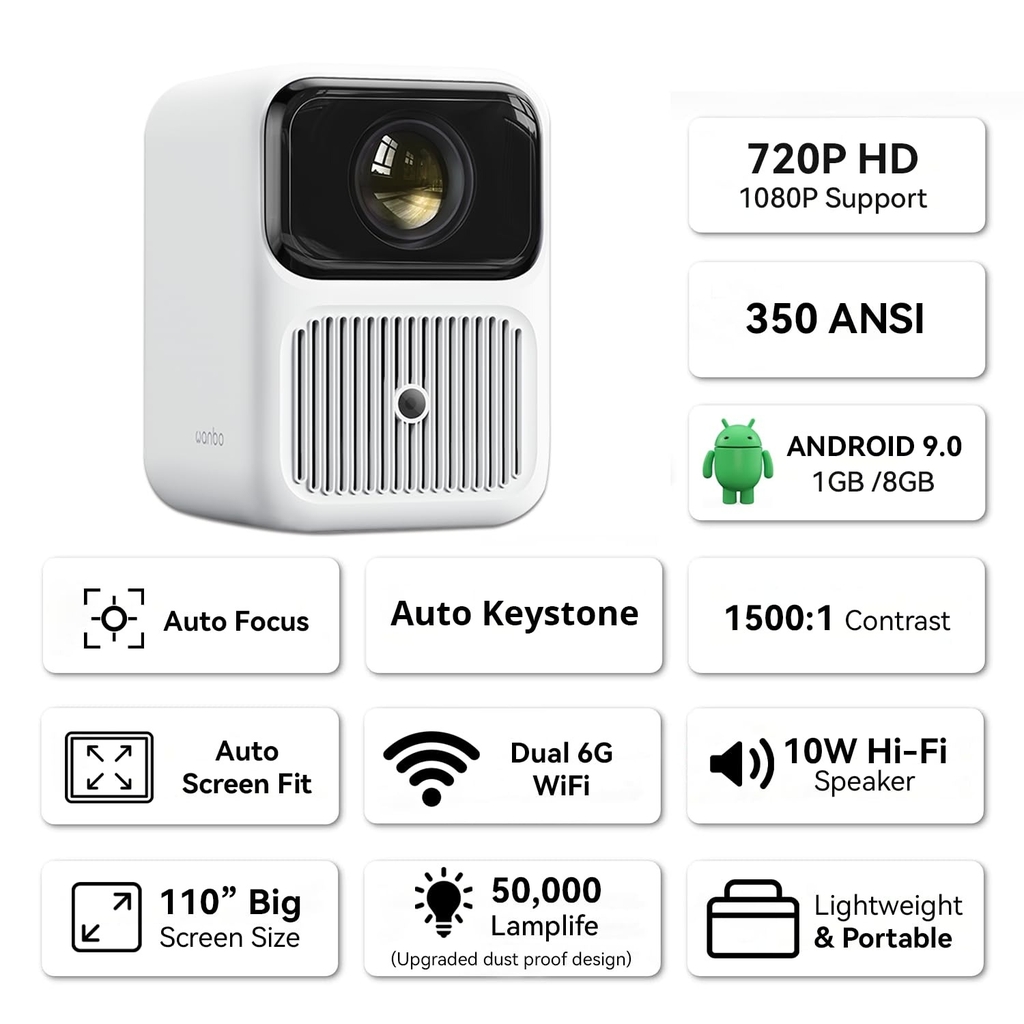 Máy Chiếu Mini Wanbo Dali  – Hàng Phân Phối Chính Hãng