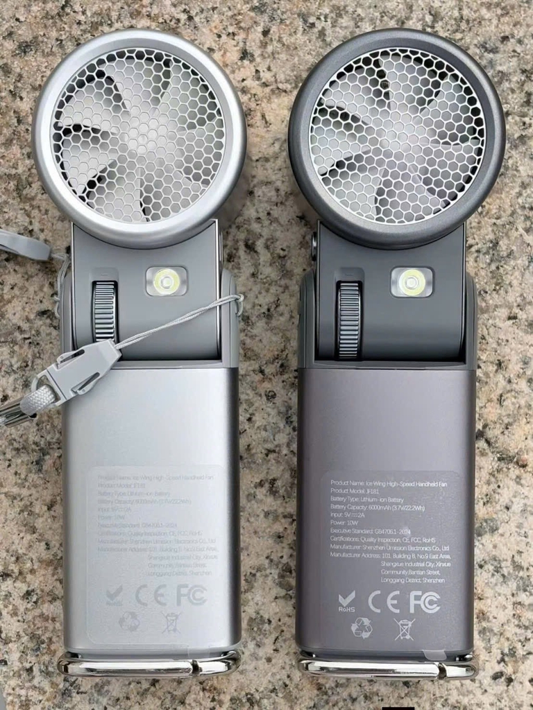 Quạt Mini Cầm Tay IceWing JF181 Vỏ Nhôm Cao Cấp – Có Làm Lạnh, 199 Tốc Độ, Pin Sạc, Màn Hình LED