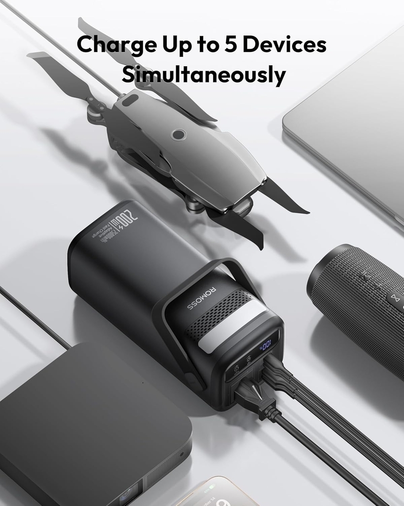 Pin dự phòng 75000mAh ROMOSS PMT705 công suất 200W, có cổng AC - (Hàng ko hộp)