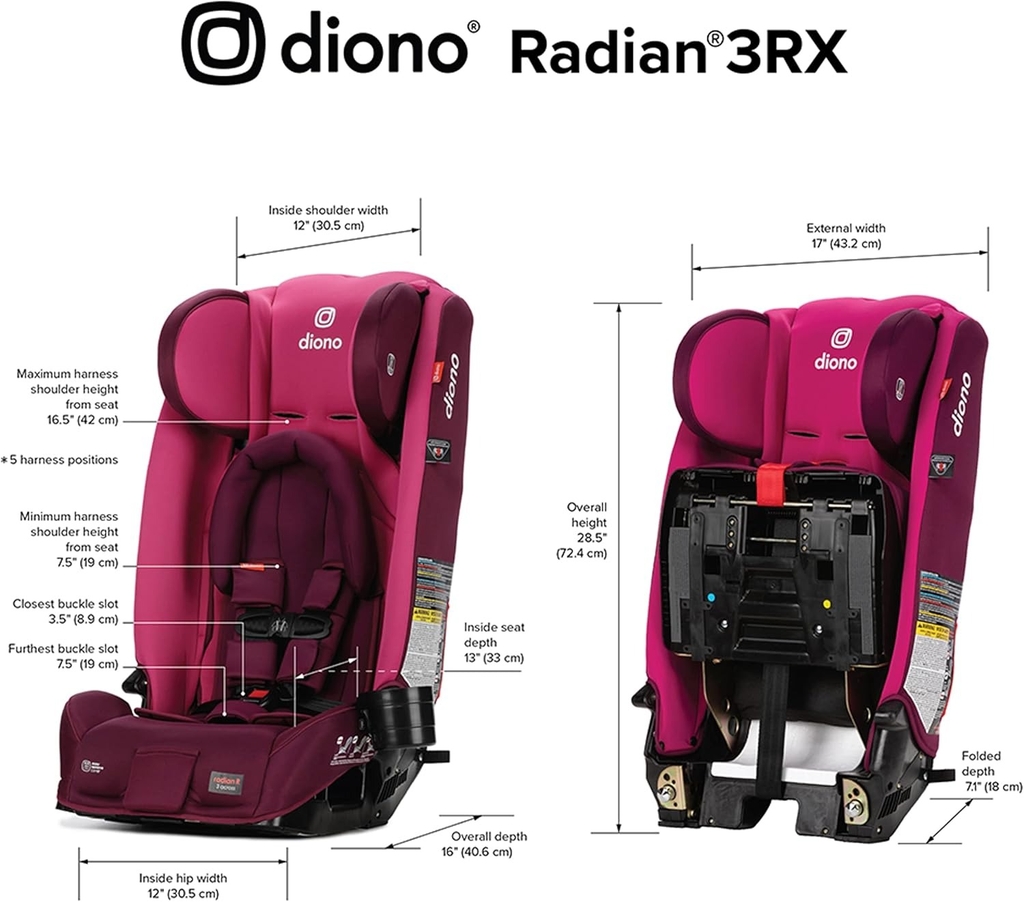 Ghế trẻ em trên Ô TÔ DIONO RADIAN 3RX (Mỹ) - Màu Hồng