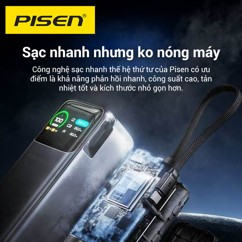 Pin sạc dự phòng Pisen Pro TP-D107 130W 20000mAh Chính Hãng