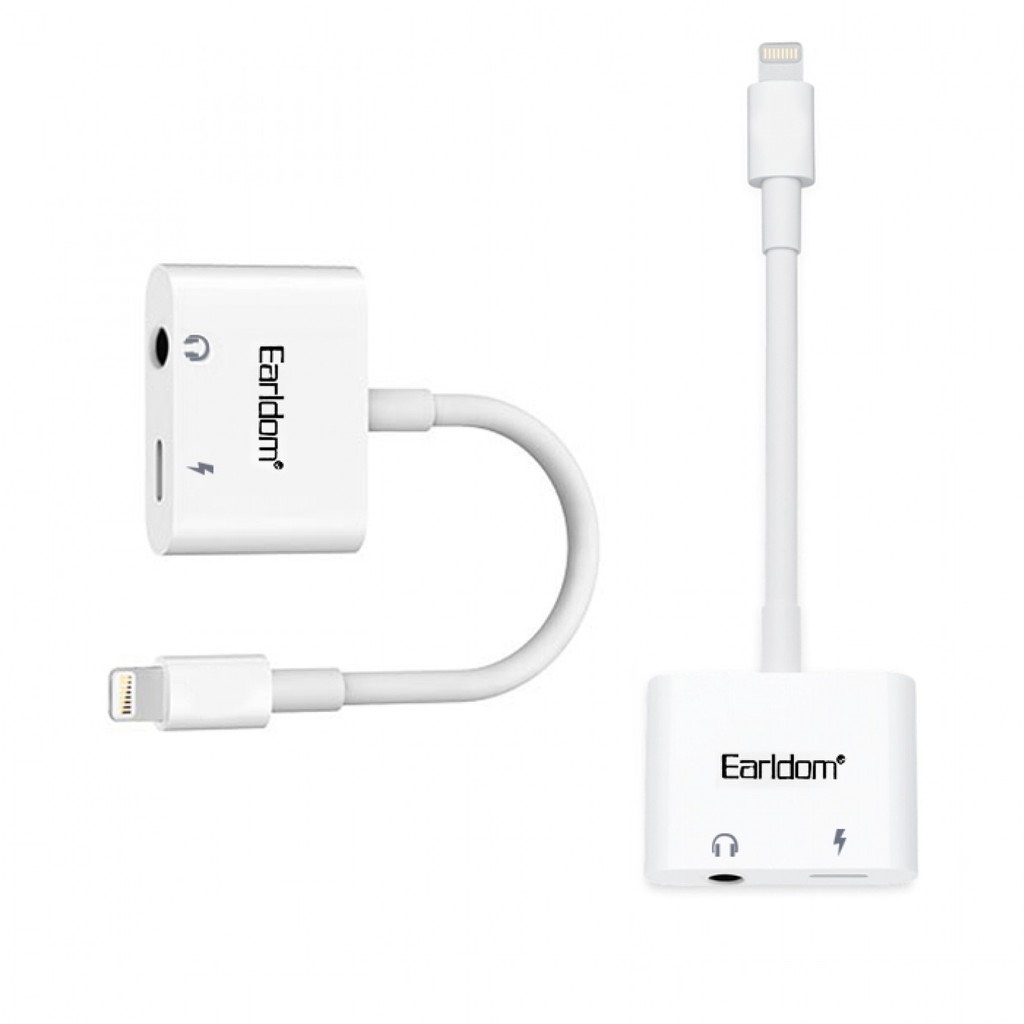 Jack Chuyển Lightning 2 in 1 Earldom OT-16 (Ra 1 Cổng Lightning và 1 Cổng 3.5)
