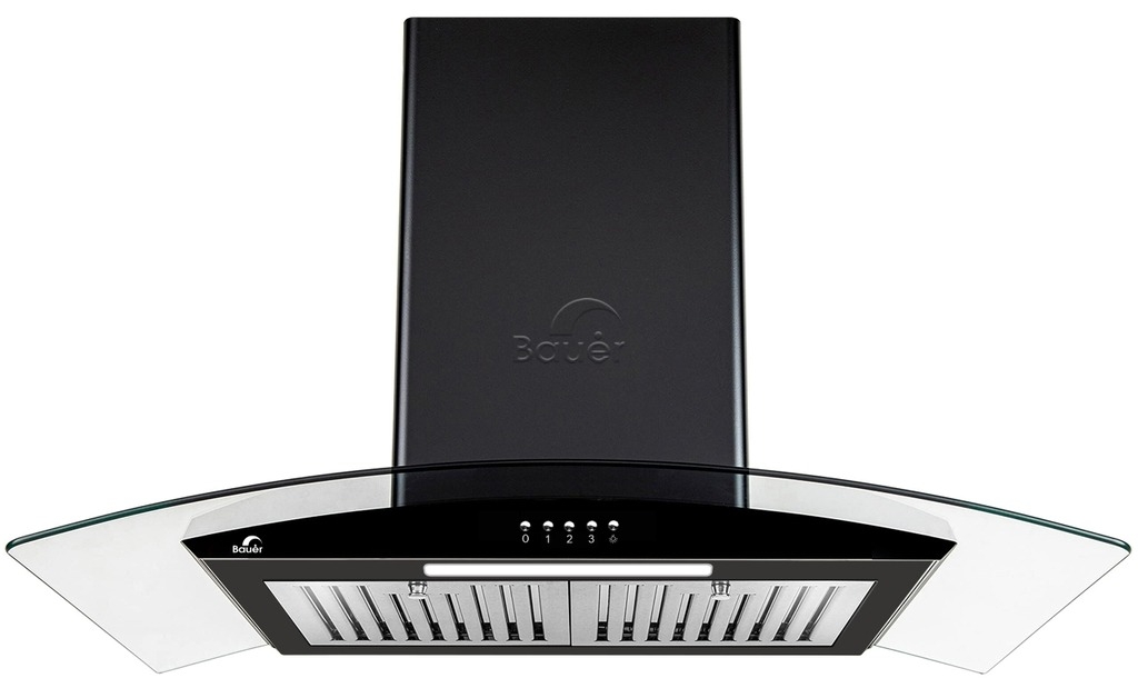 Máy Hút Mùi Bauer BC 70EC1B - Kính cong đen 1200m3/h