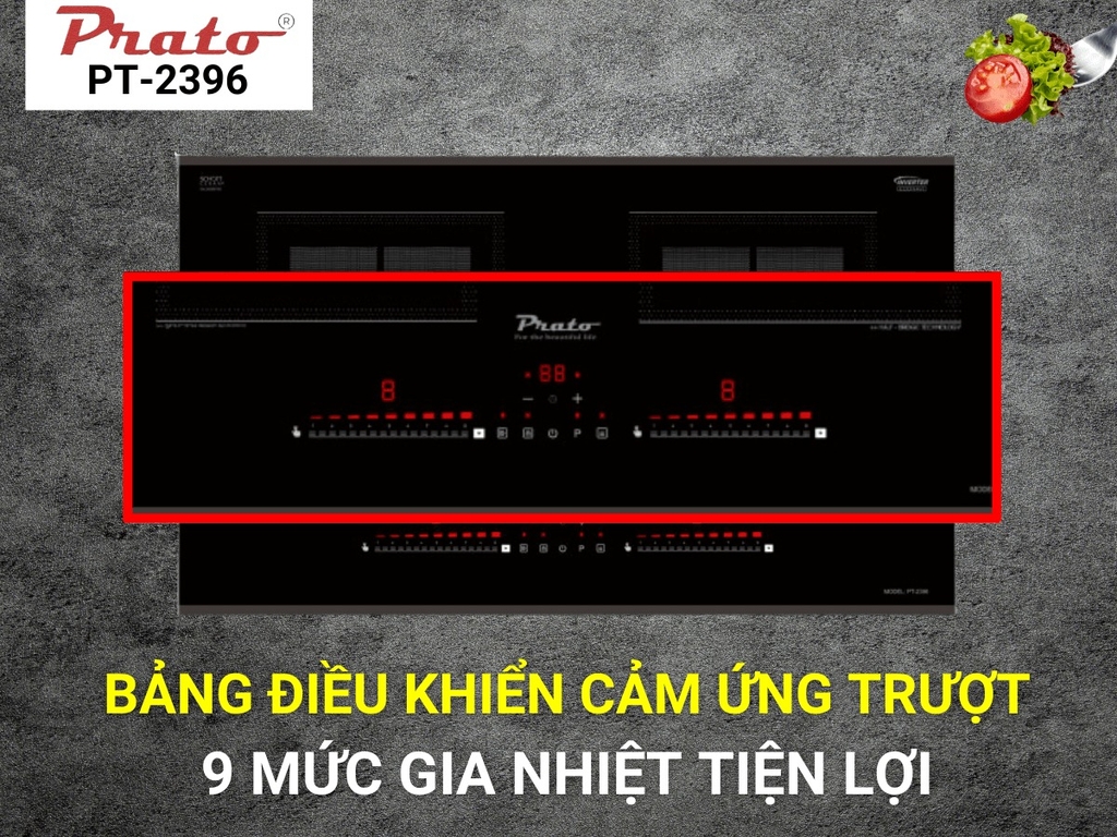 Bếp Từ Đôi Prato PT-2396 Nhập Thái Lan