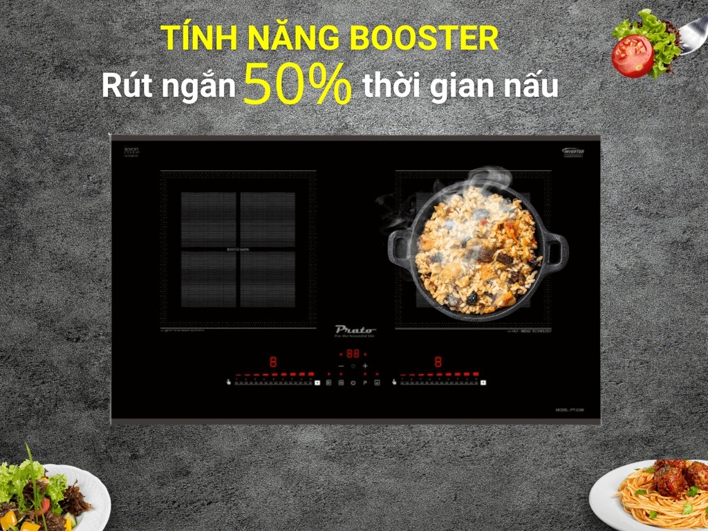 Bếp Từ Đôi Prato PT-2396 Nhập Thái Lan