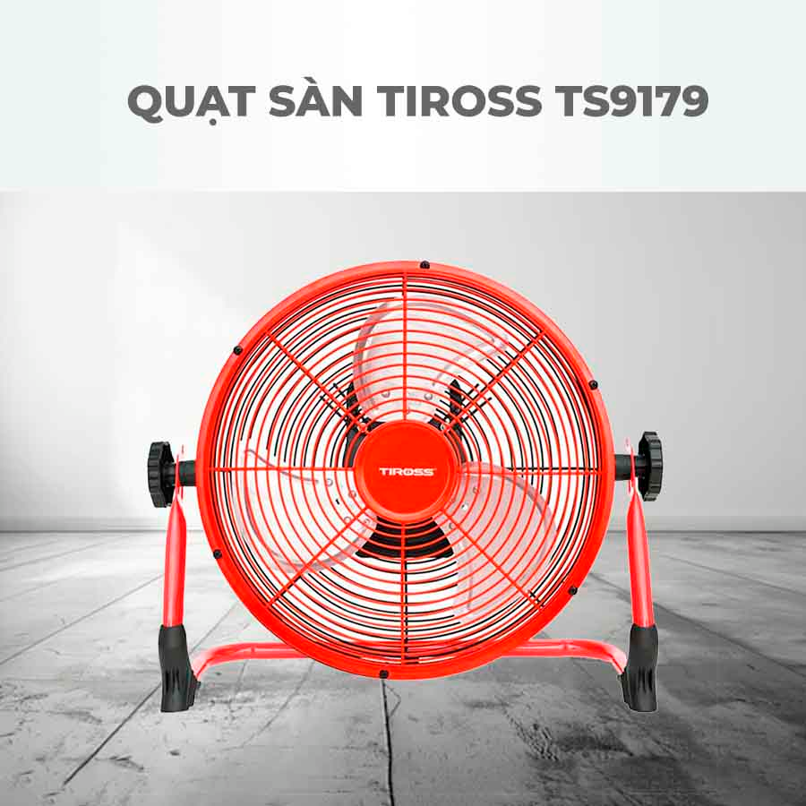 Quạt Sạc Tích Điện Tiross TS9179 14 Inch – Gió Mạnh, Motor DC Không Chổi Than