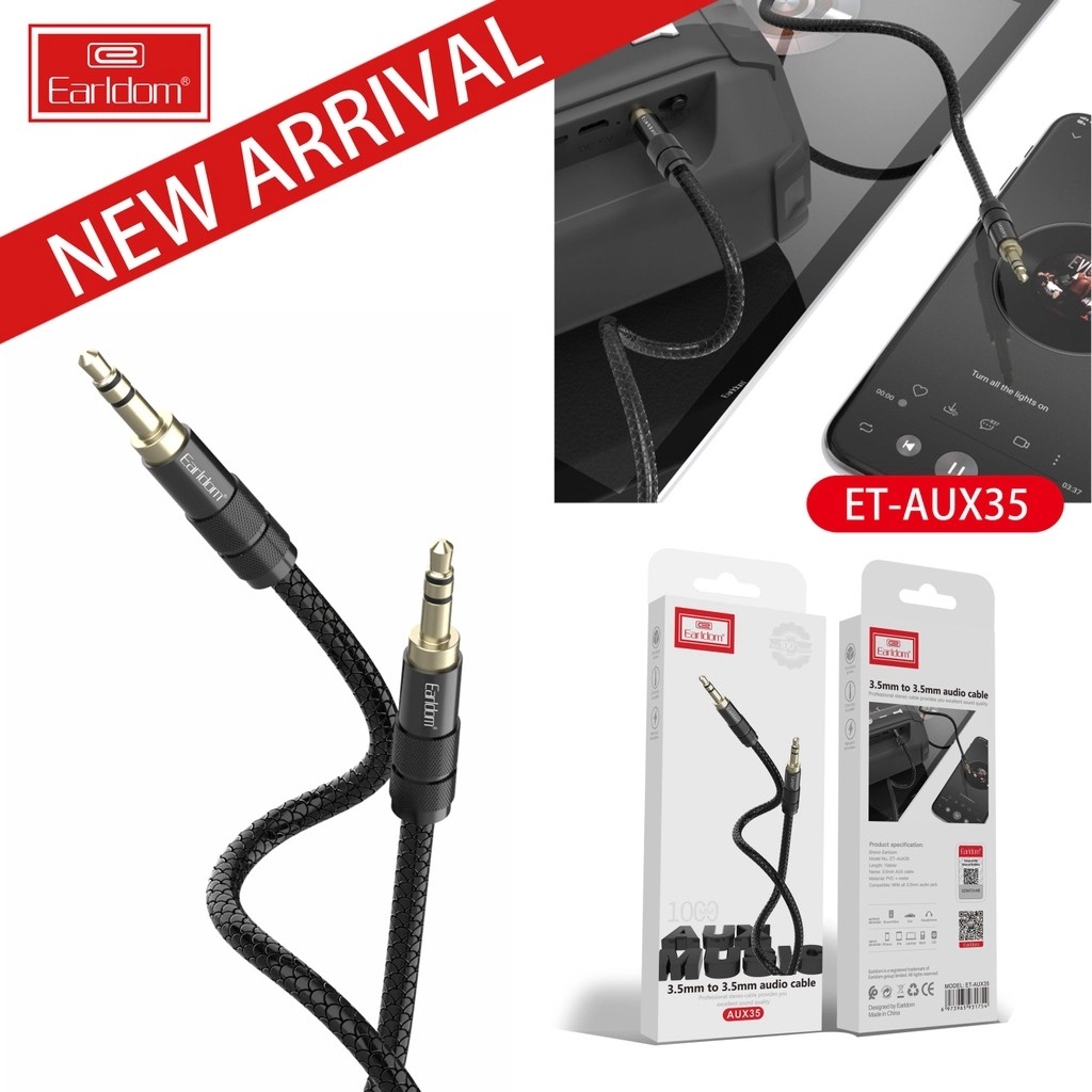 Dây Ra Loa 2 đầu 3.5 Earldom AUX – 35 Dài 1M
