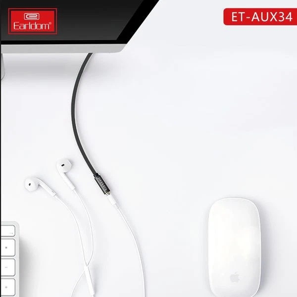 Jack Chuyển Từ 3.5mm Ra 1 đầu AUX Earldom AUX-34 Lõi đồng nguyên chất