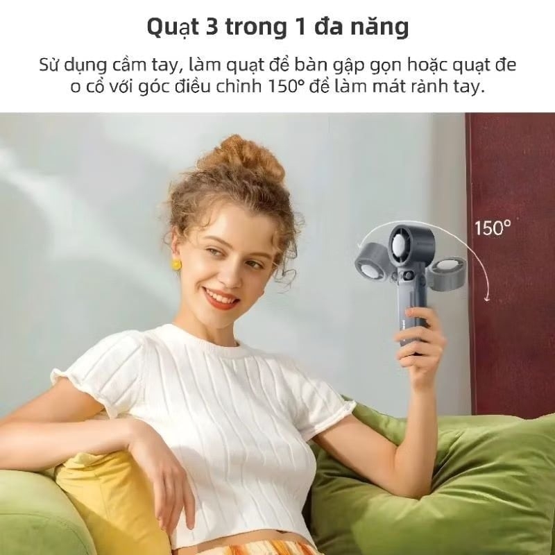 Quạt Sò Lạnh Mini Cầm Tay A228 - Thiết Kế Nhỏ Gọn, Làm Mát Siêu Nhanh