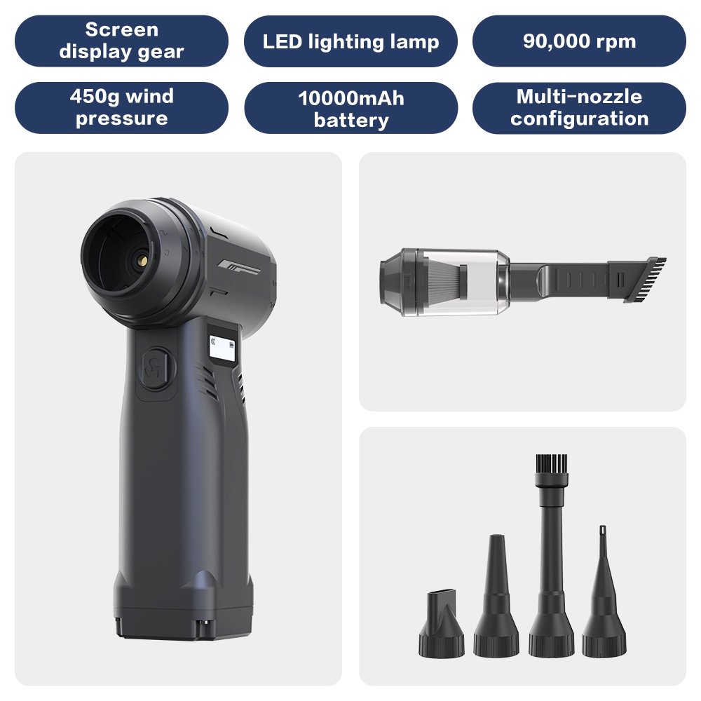 Quạt Phản Lực Super Turbo Fan G1 400W – Pin 10.000mAh, 10 Cấp Gió