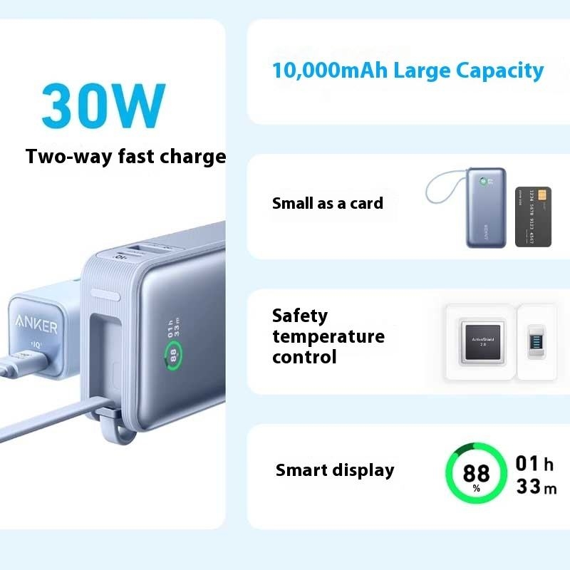 Pin Dự Phòng Anker Nano 10000 30W (Built-In USB-C Connector) - A1259