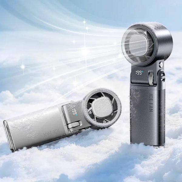 Quạt Mini Cầm Tay IceWing JF181 Vỏ Nhôm Cao Cấp – Có Làm Lạnh, 199 Tốc Độ, Pin Sạc, Màn Hình LED
