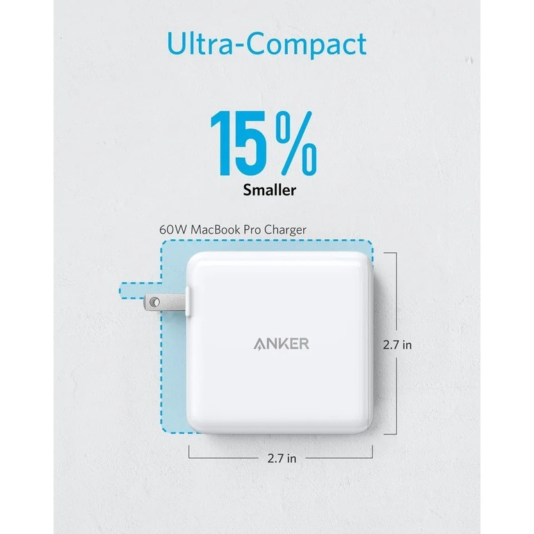 Sạc nhanh Anker Powerport Atom 2 Cổng 60W GaN A2029