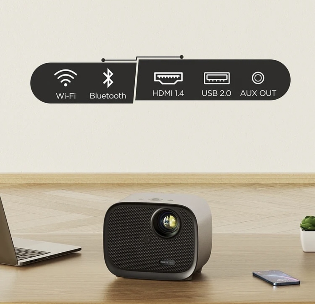 Máy Chiếu Thông Minh Pokitter K1S Full HD 1080P Android TV 450 ANSI, Tự Động Lấy Nét