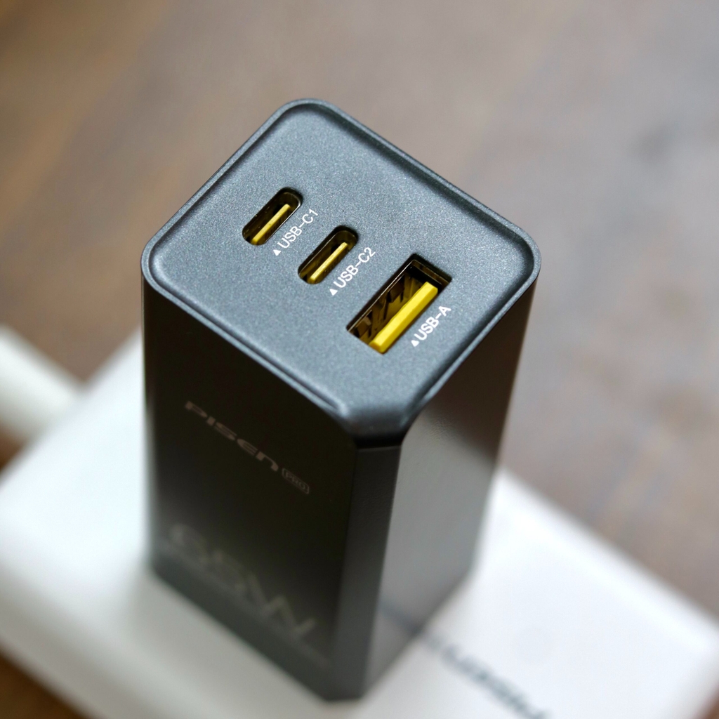 Bộ Sạc Nhanh Pisen Pro 65W - GaN - 2C1A (Kèm Cáp C to C)