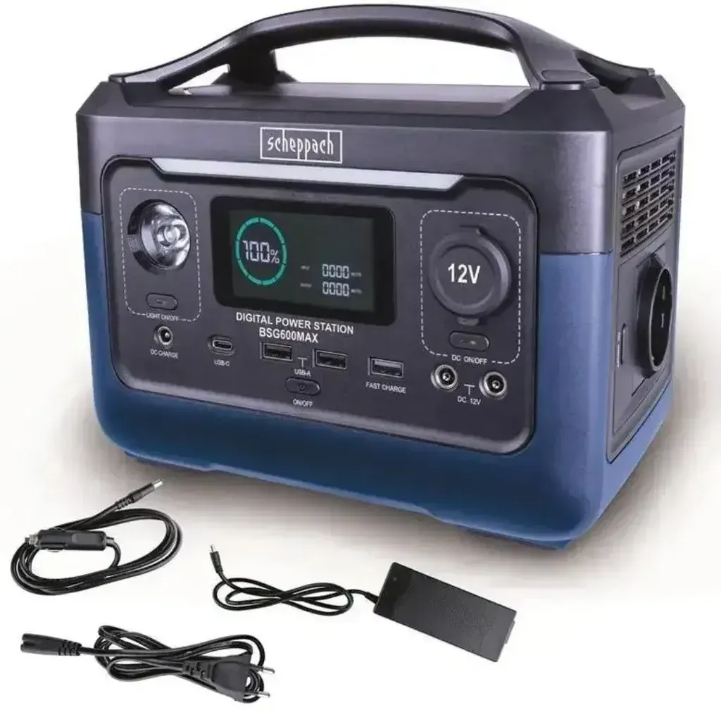 Trạm sạc di động 220V 300w Scheppach BSG600MAX hãng - Hàng Đức