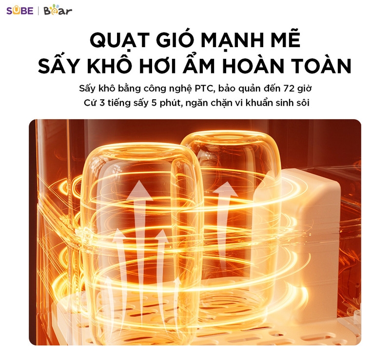 Máy đun nước và hâm sữa tiệt trùng Bear WW-5H12V78 Chính Hãng