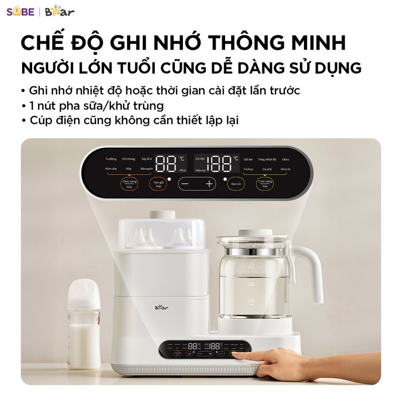 Máy đun nước và hâm sữa tiệt trùng Bear WW-5H12V78 Chính Hãng