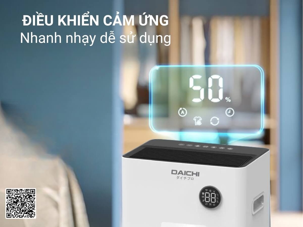 Máy Hút Ẩm Daichi DCP-30DH 30L, Lọc Không Khí, Sấy Quần Áo