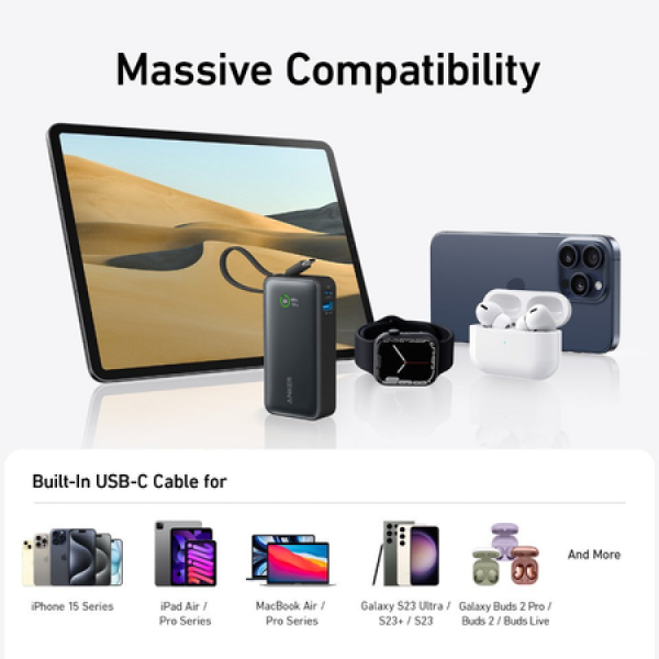 Pin Dự Phòng Anker Nano 10000 30W (Built-In USB-C Connector) - A1259