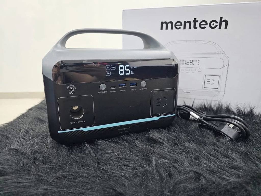 Trạm Sạc Di Động MENTECH MT300M1 300W 204.8Wh AC 220V, Pin Dự Phòng Camping, Sạc Laptop PD 60W