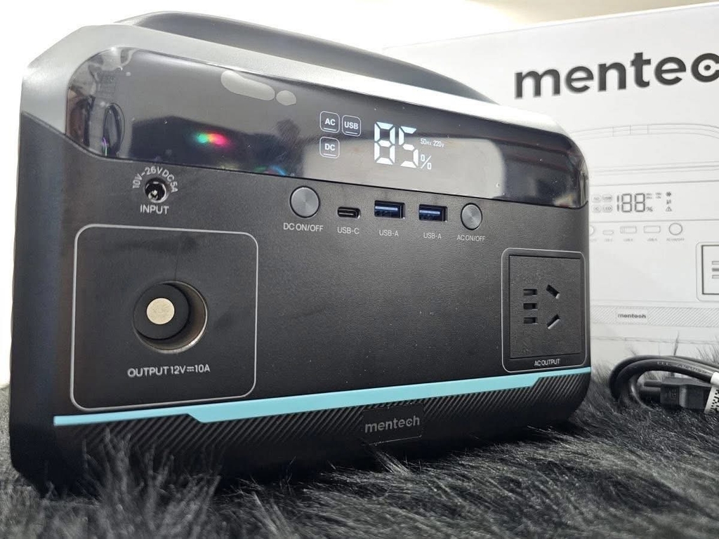 Trạm Sạc Di Động MENTECH MT300M1 300W 204.8Wh AC 220V, Pin Dự Phòng Camping, Sạc Laptop PD 60W