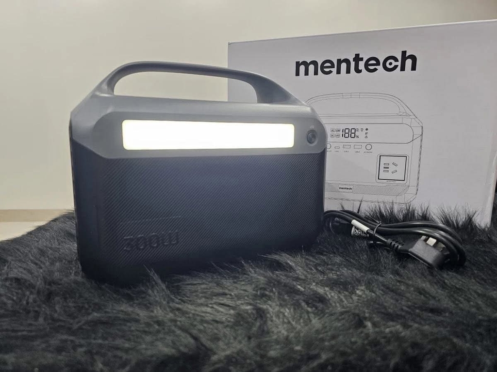Trạm Sạc Di Động MENTECH MT300M1 300W 204.8Wh AC 220V, Pin Dự Phòng Camping, Sạc Laptop PD 60W