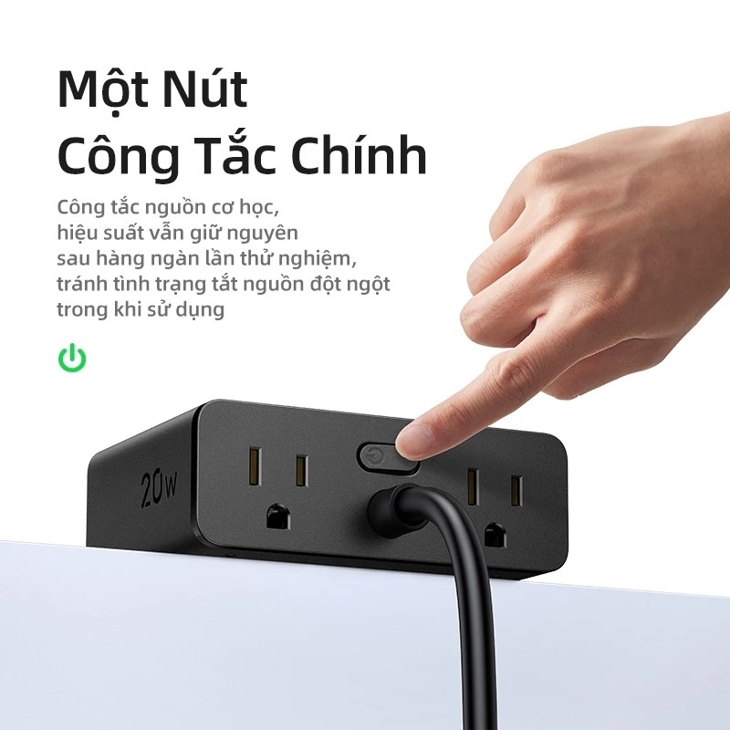 Trạm Sạc UGREEN S6 Magic Cube 8-in-1 20W 65W – 4 Ổ AC, Sạc Nhanh PD/PPS