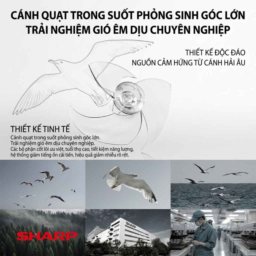 Quạt Cây Đối Lưu Đa Năng Sharp PJ-CD300A – Làm Mát Diện Rộng, Tiết Kiệm Điện Và Linh Hoạt Cho Mọi Không Gian