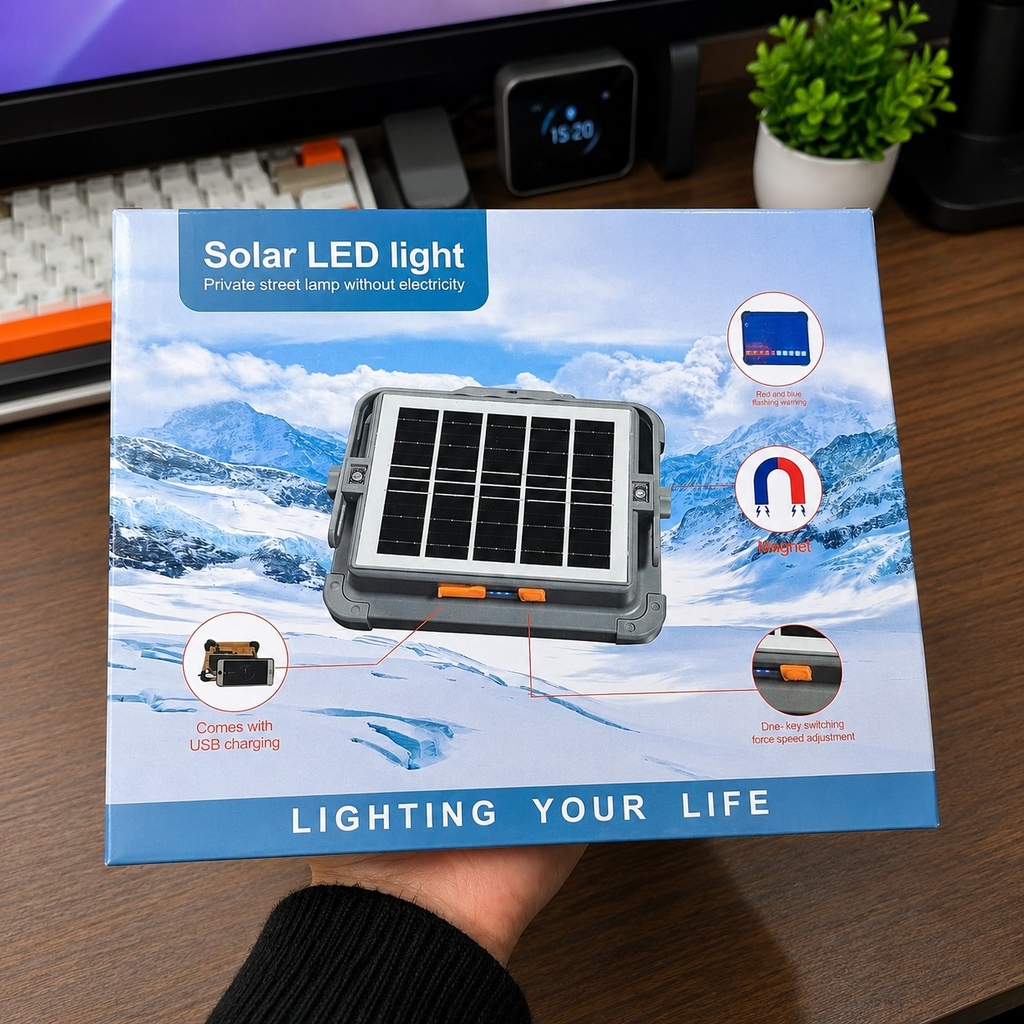 Đèn Năng Lượng Mặt Trời Asako KT01416 280 LED Pin 4500mAh Chống Nước IP66