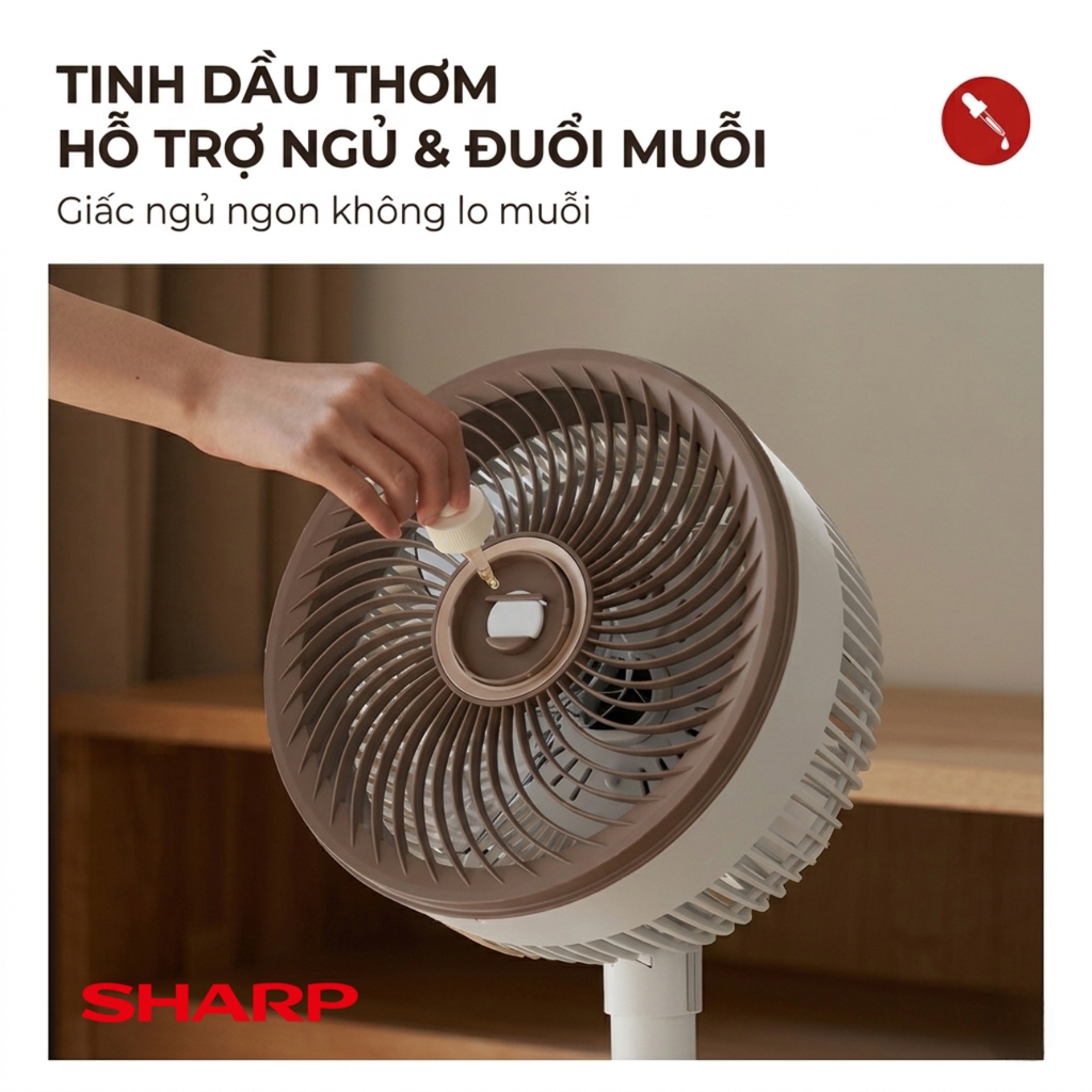 Quạt Cây Đối Lưu Đa Năng Sharp PJ-CD300A – Làm Mát Diện Rộng, Tiết Kiệm Điện Và Linh Hoạt Cho Mọi Không Gian
