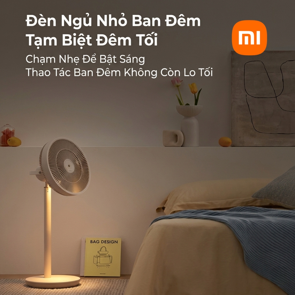 Quạt Đa Năng Xiaomi EDON E909C 10 Cánh Gấp Gọn Xoay 120° Có Remote Và Đèn Ngủ