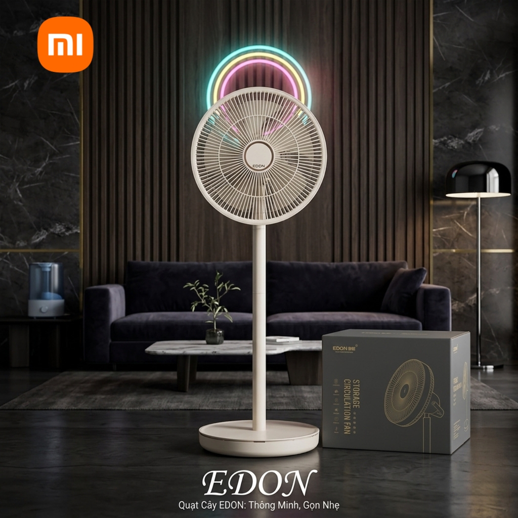 Quạt Đa Năng Xiaomi EDON E909C 10 Cánh Gấp Gọn Xoay 120° Có Remote Và Đèn Ngủ