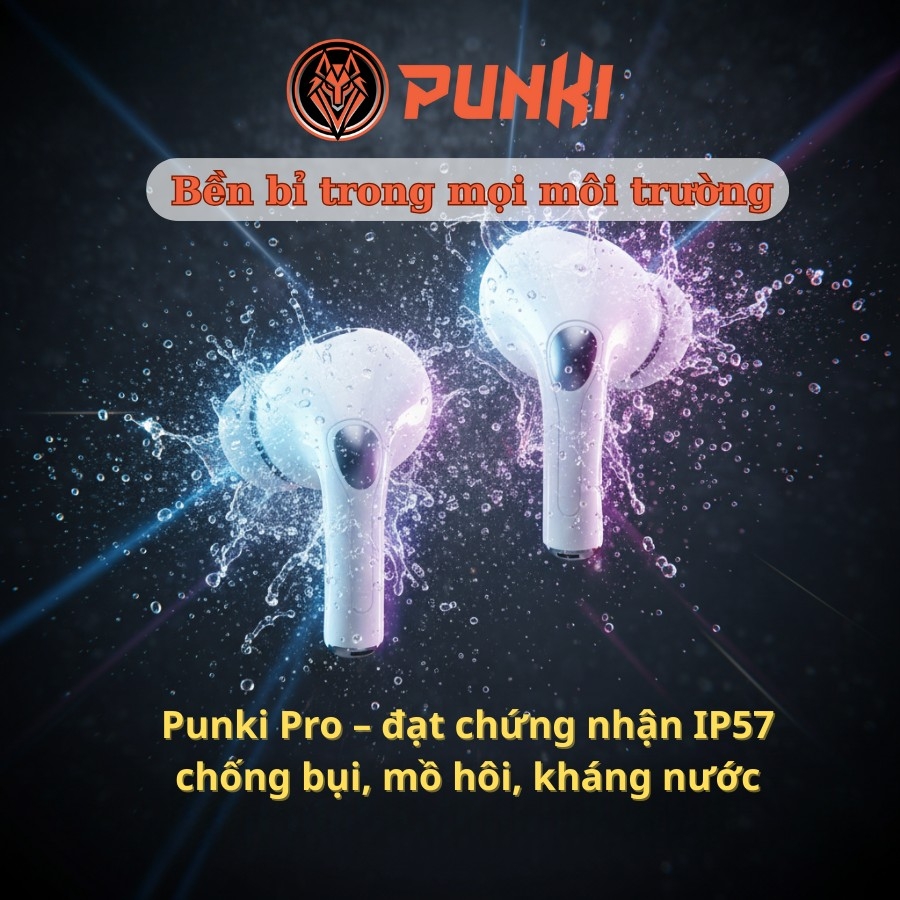 Tai Nghe Không Dây Punki Pro 2 Hổ Vằn 1563E ANC Chống Ồn Chủ Động