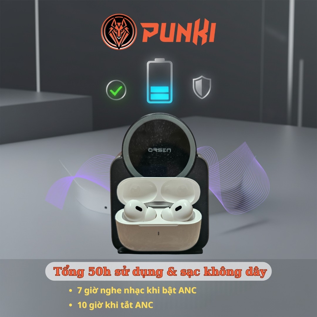 Tai Nghe Không Dây Punki Pro 2 Hổ Vằn 1563E ANC Chống Ồn Chủ Động