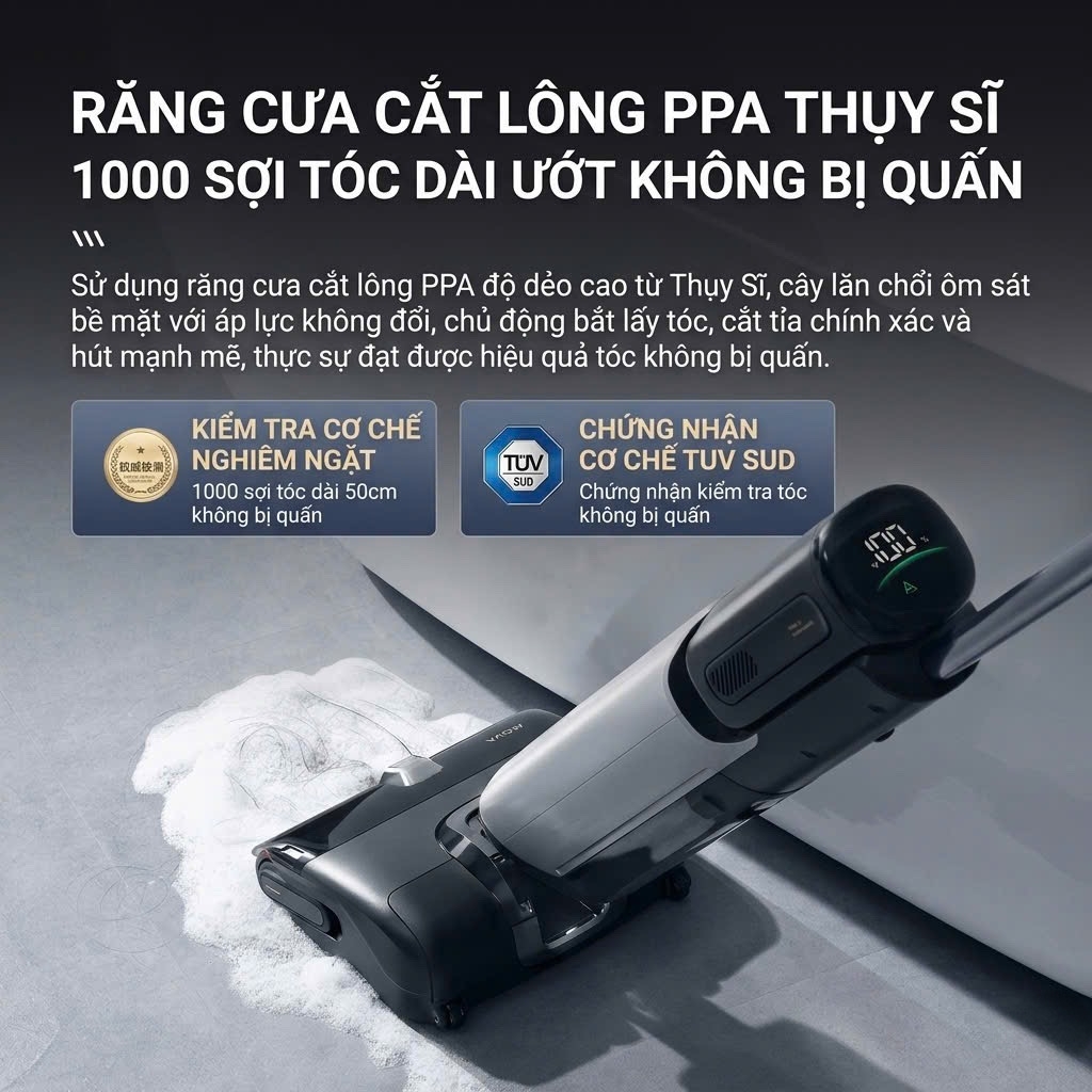Máy Hút Bụi Lau Sàn MOVA X4 Pro 20000Pa Lau Nước Nóng 90°C Tự Giặt Sấy Con Lăn