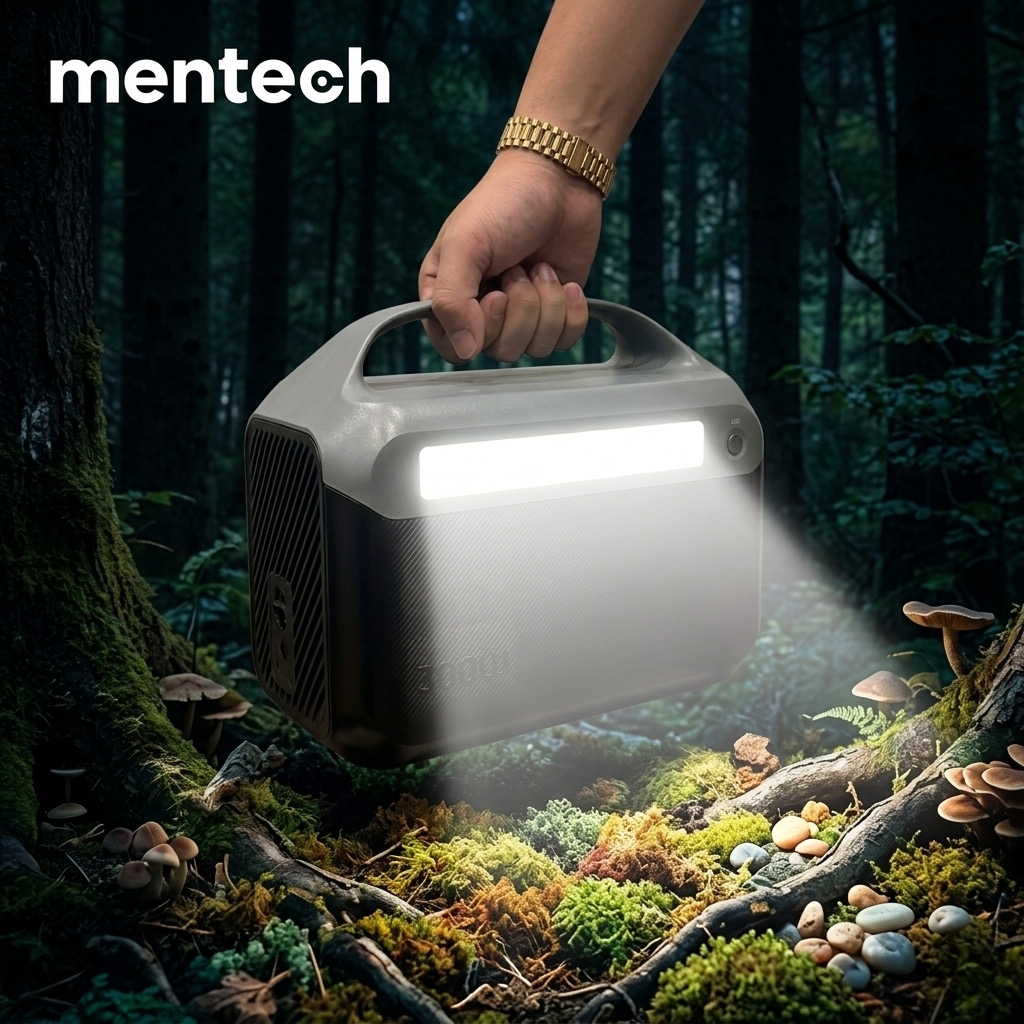 Trạm Sạc Di Động MENTECH MT300M1 300W 204.8Wh AC 220V, Pin Dự Phòng Camping, Sạc Laptop PD 60W